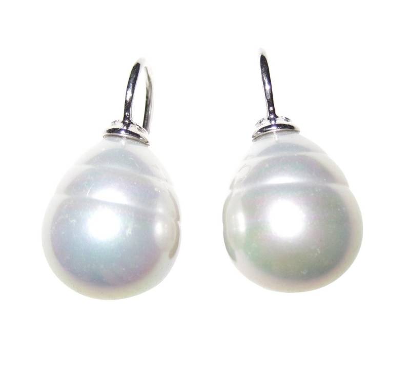 Mugello Perlenohrringe Erica weiß Sterlingsilber hübscher Klassiker sehr zeitlos, made in Germany Heide Heinzendorff, Perlenschmuck für Frauen von Mugello