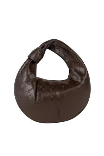 Muggo CAPSULE Damen Knotted Oval Handtasche (Braun) von Muggo