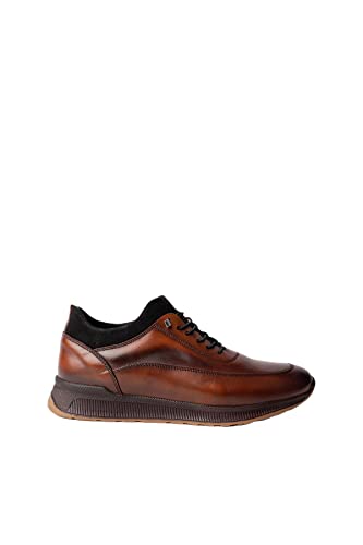Muggo Fire Herren-Schuhe, klassisch, echtes Leder, lässig, bequem, orthopädische Schuhe (Taba, EU-Schuhgrößensystem, Erwachsene, numerisch, Medium, 44) von Muggo