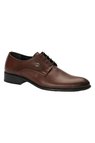 Muggo H043 Klassische Herrenschuhe aus echtem Leder (Braun, EU-Schuhgrößensystem, Erwachsene, Herren, Numeric, Medium, 40) von Muggo