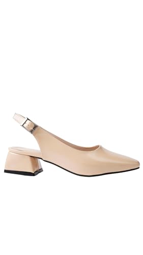 Muggo M2191 rückenfreie Damenschuhe mit kurzem Absatz, quadratisch, Nude-Patent, EU-Schuhgrößensystem, Erwachsene, numerisch, Größe M, 38 Muggo M2191 rückenfreie Damenschuhe mit kurzem Absatz, quadratisch, Nude-Patent, EU-Schuhgrößensystem, Erwachsene, numerisch, Größe M, 38 von Muggo