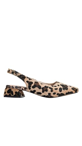 Muggo M2191 rückenfreie Damenschuhe mit kurzem Absatz und quadratischem Zehenbereich (Leopard, EU-Schuhgrößensystem, Erwachsene, Numeric, Medium, 37) von Muggo