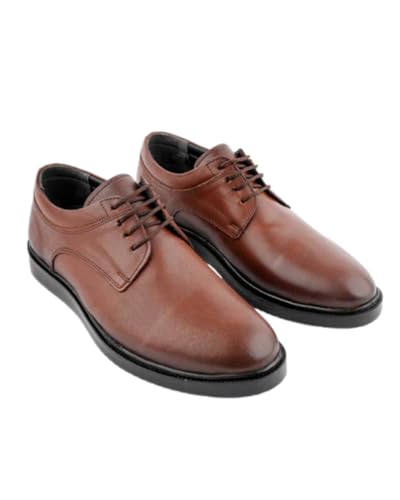 Muggo M2193 Herren Casual Classic Echtleder Freizeitschuhe (Braun, EU Schuhgrößensystem, Erwachsene, Numeric, Medium, 40) von Muggo