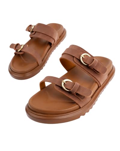 Muggo M2197 Damenpantoffeln mit doppeltem Riemen, verstellbar, mit Gürtel, Hellbraun, EU-Schuhgrößensystem, Erwachsene, numerisch, Größe M, 39 Muggo M2197 Damenpantoffeln mit doppeltem Riemen, verstellbar, mit Gürtel, Hellbraun, EU-Schuhgrößensystem, Erwachsene, numerisch, Größe M, 39 von Muggo