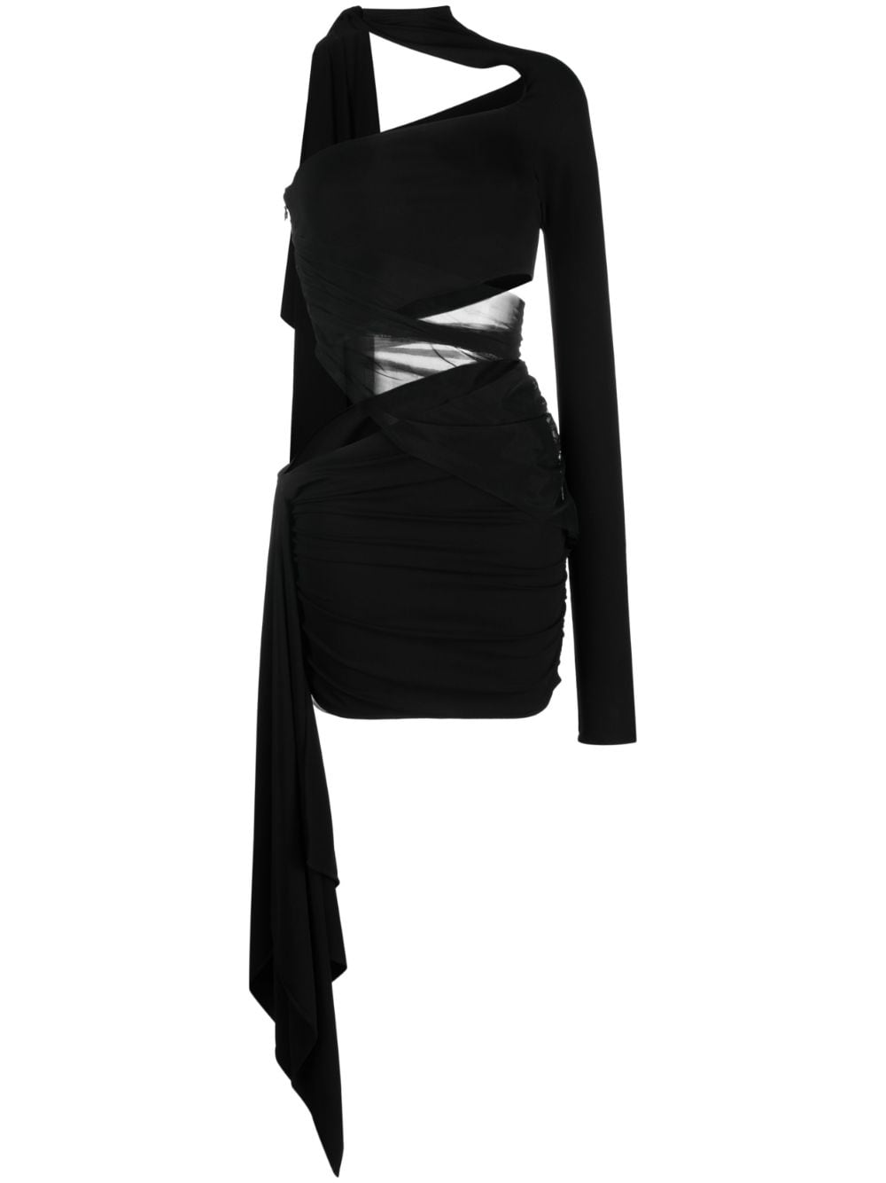 Mugler Asymmetrisches Minikleid - Schwarz von Mugler