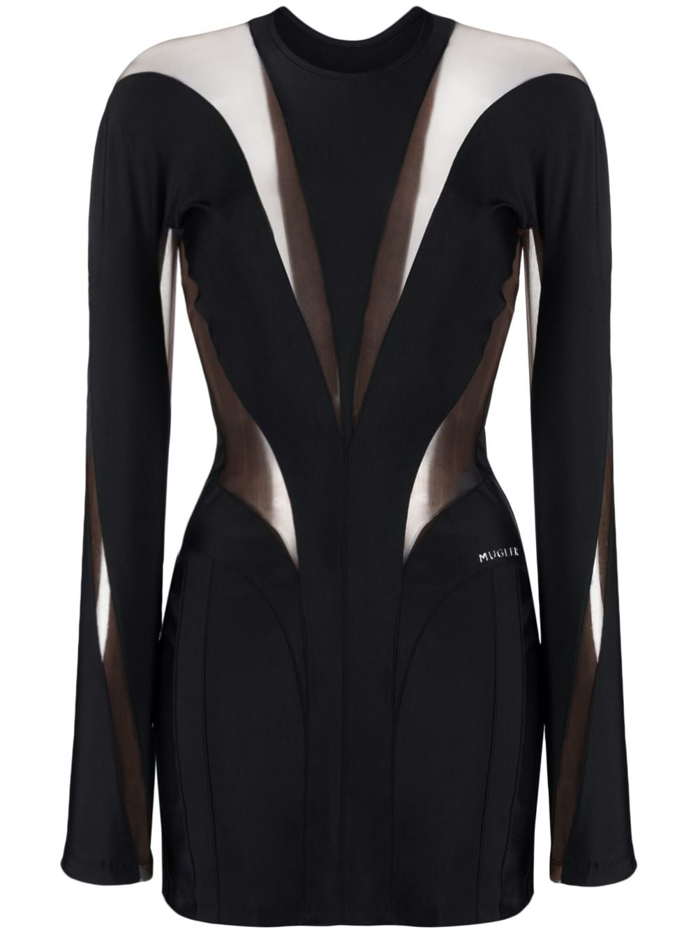 Mugler Ausgestelltes Minikleid - Schwarz von Mugler