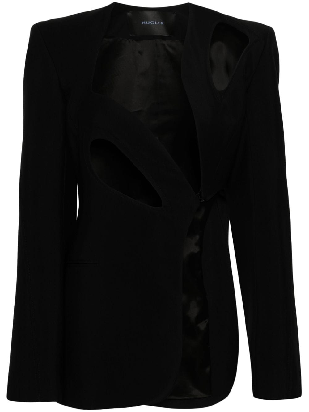 Mugler Blazer mit Cut-Outs - Schwarz von Mugler