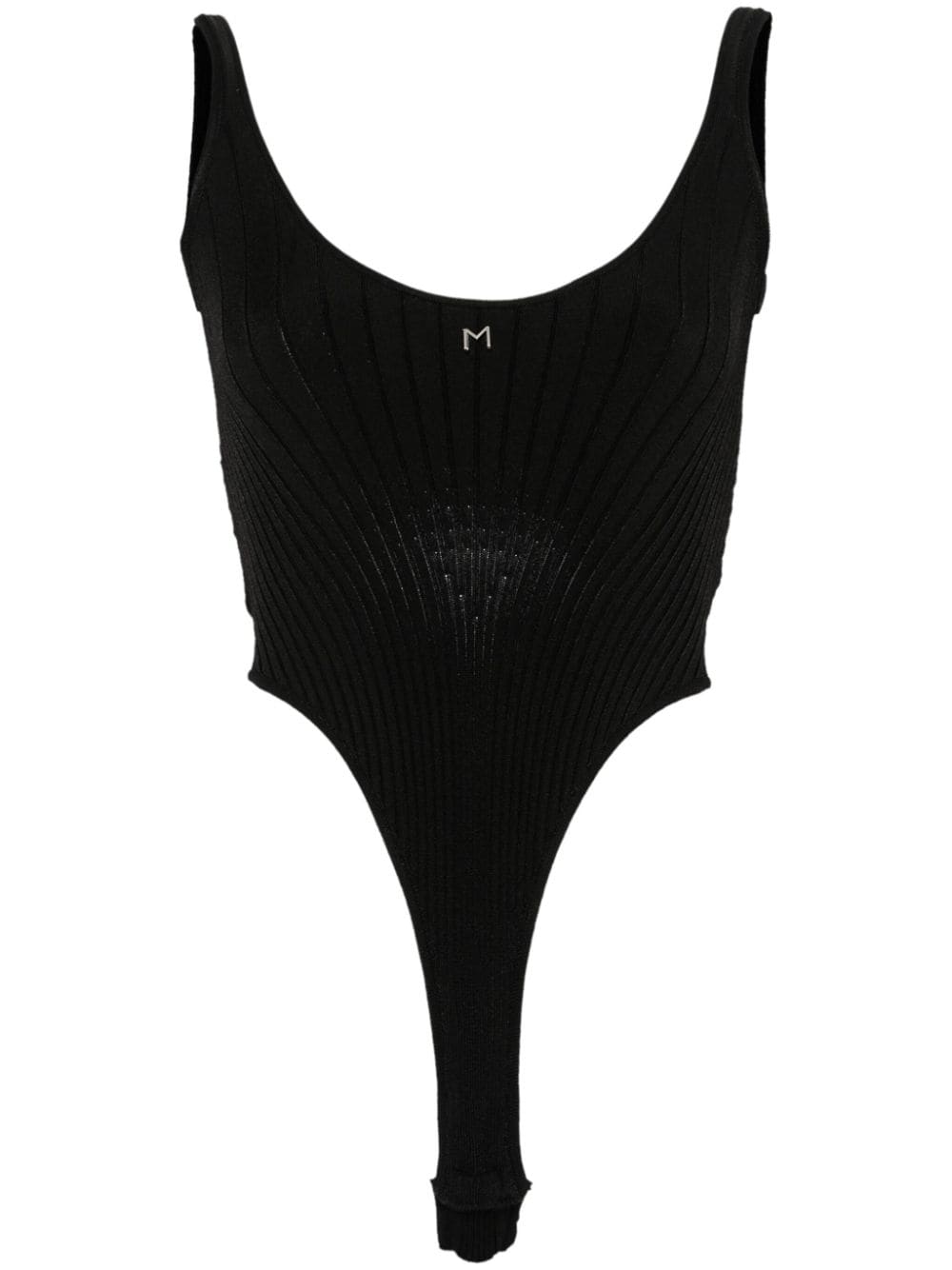 Mugler Body mit Logo-Schild - Schwarz von Mugler