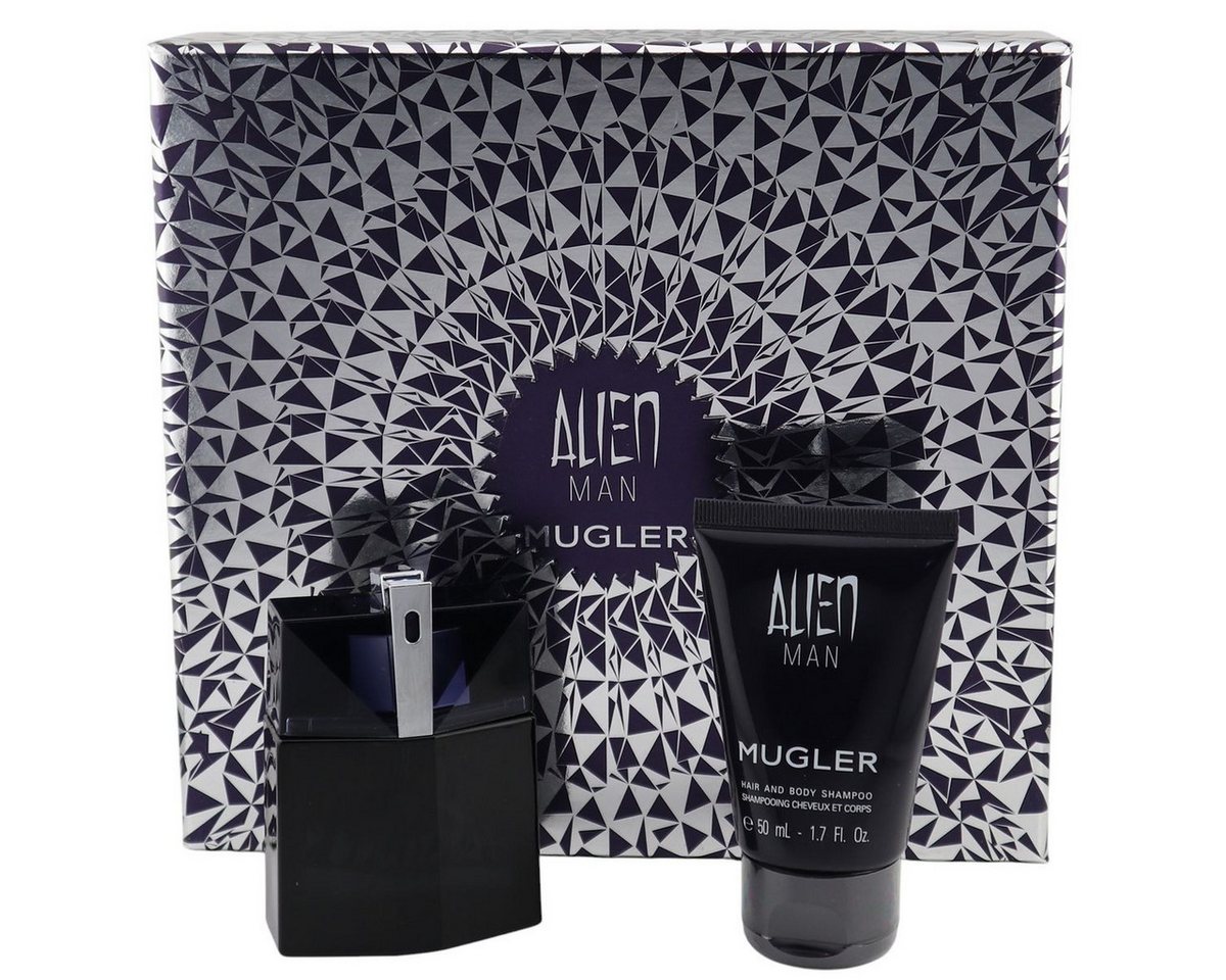 Mugler Duft-Set Mugler Alien Man Eau de Toilette Spray 50 ml refillable + Duschgel von Mugler