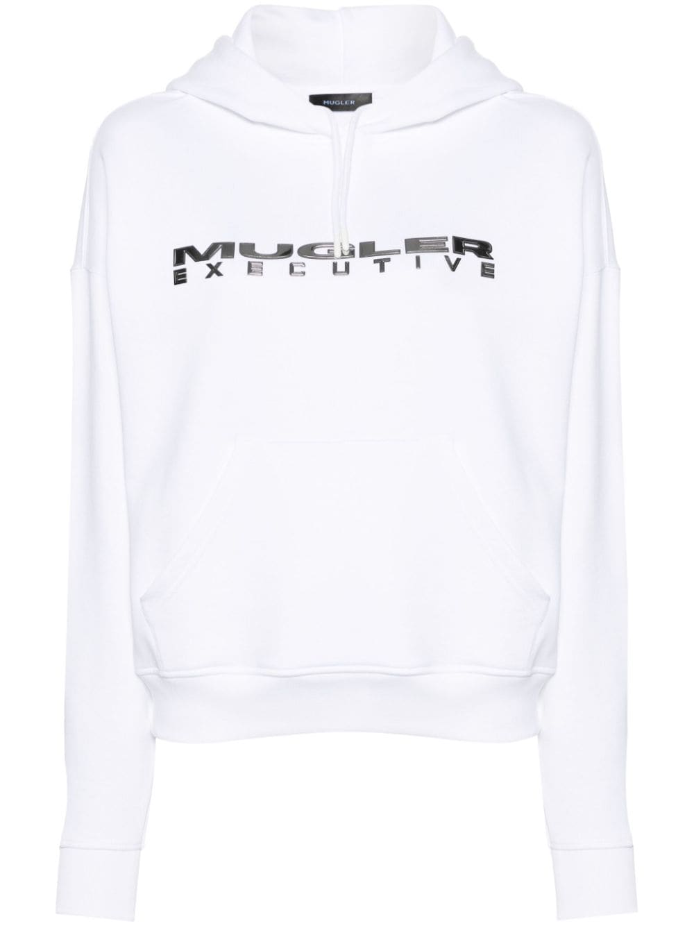 Mugler Hoodie mit Logo-Applikation - Weiß von Mugler