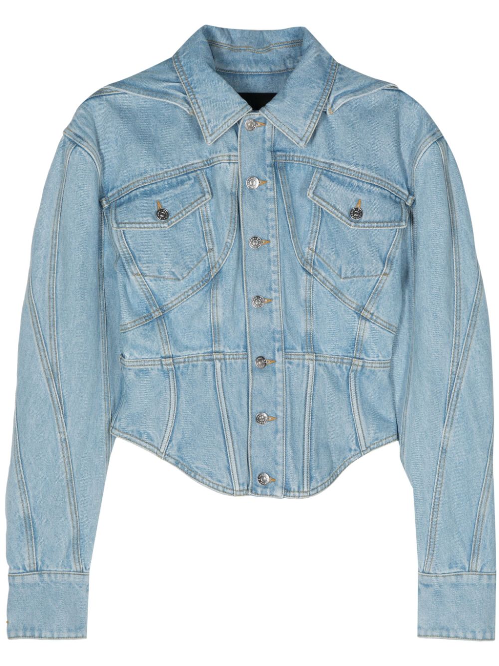 Mugler Jeansjacke mit Kapuze - Blau von Mugler