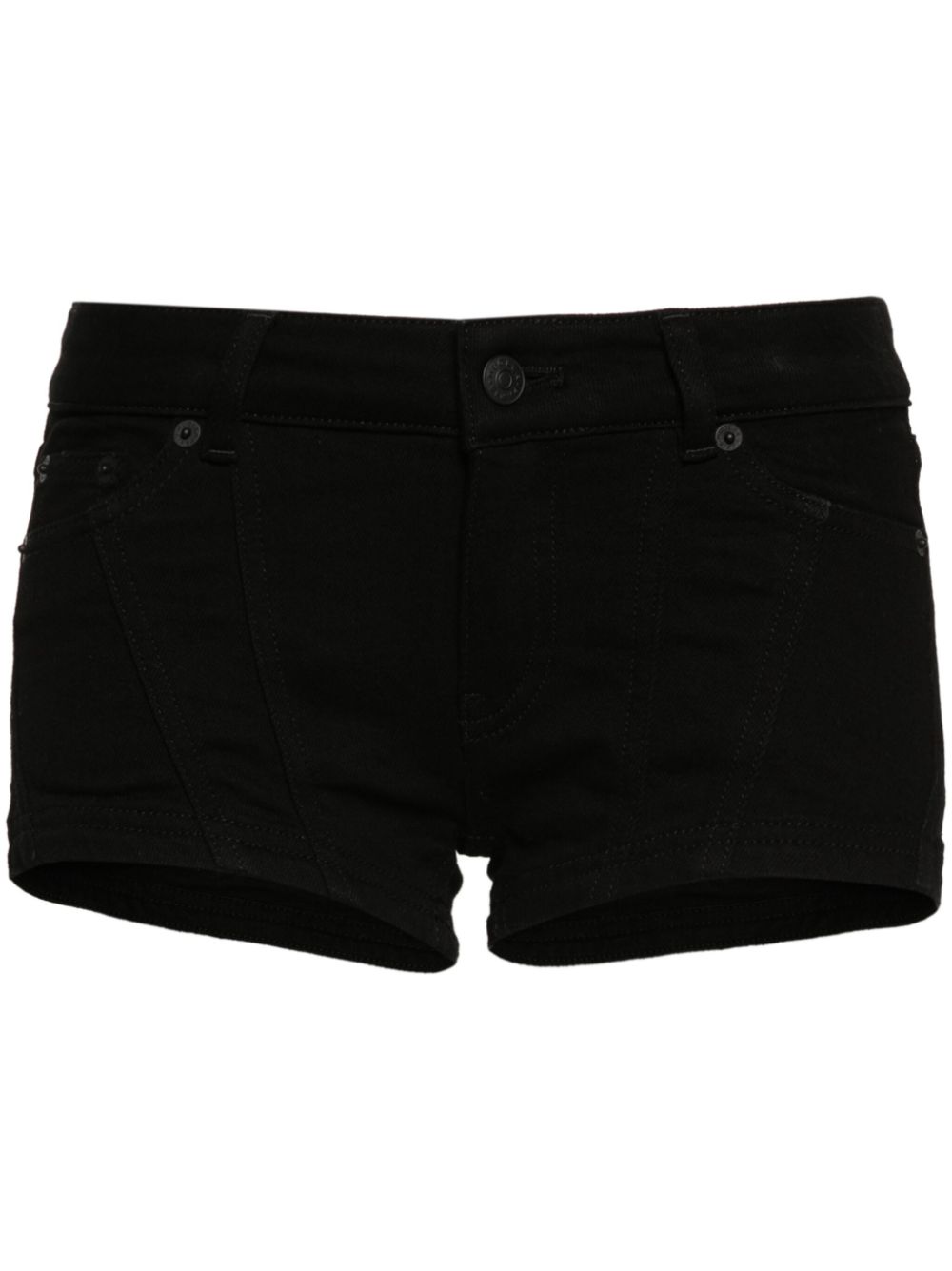 Mugler Kurze Jeans-Shorts - Schwarz von Mugler