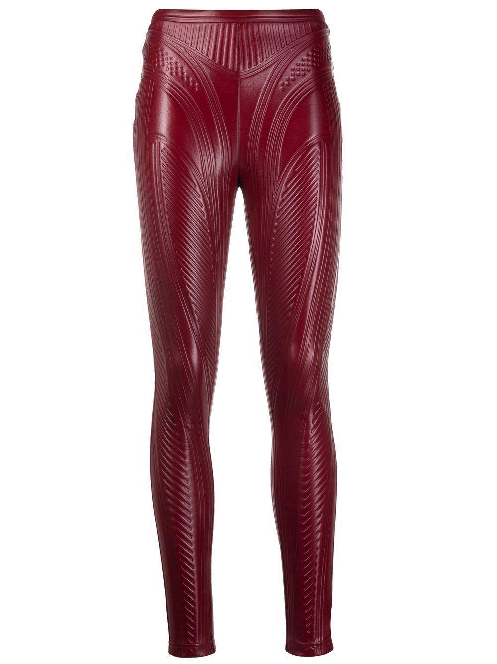 Mugler Leggings mit Glanz - Rot von Mugler