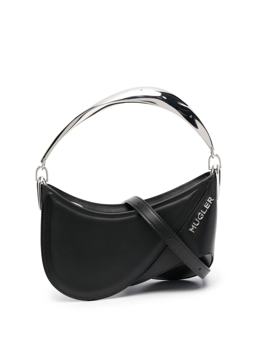 Mugler Kleine Spiral Curve 01 Schultertasche - Schwarz von Mugler