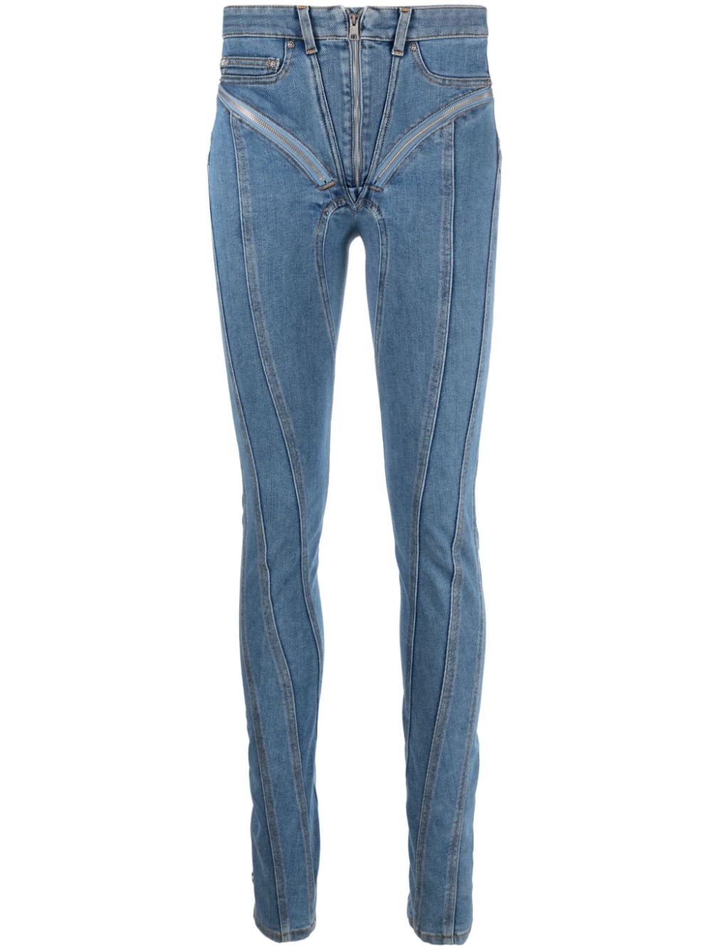 Mugler Spiral Skinny-Jeans - Blau von Mugler