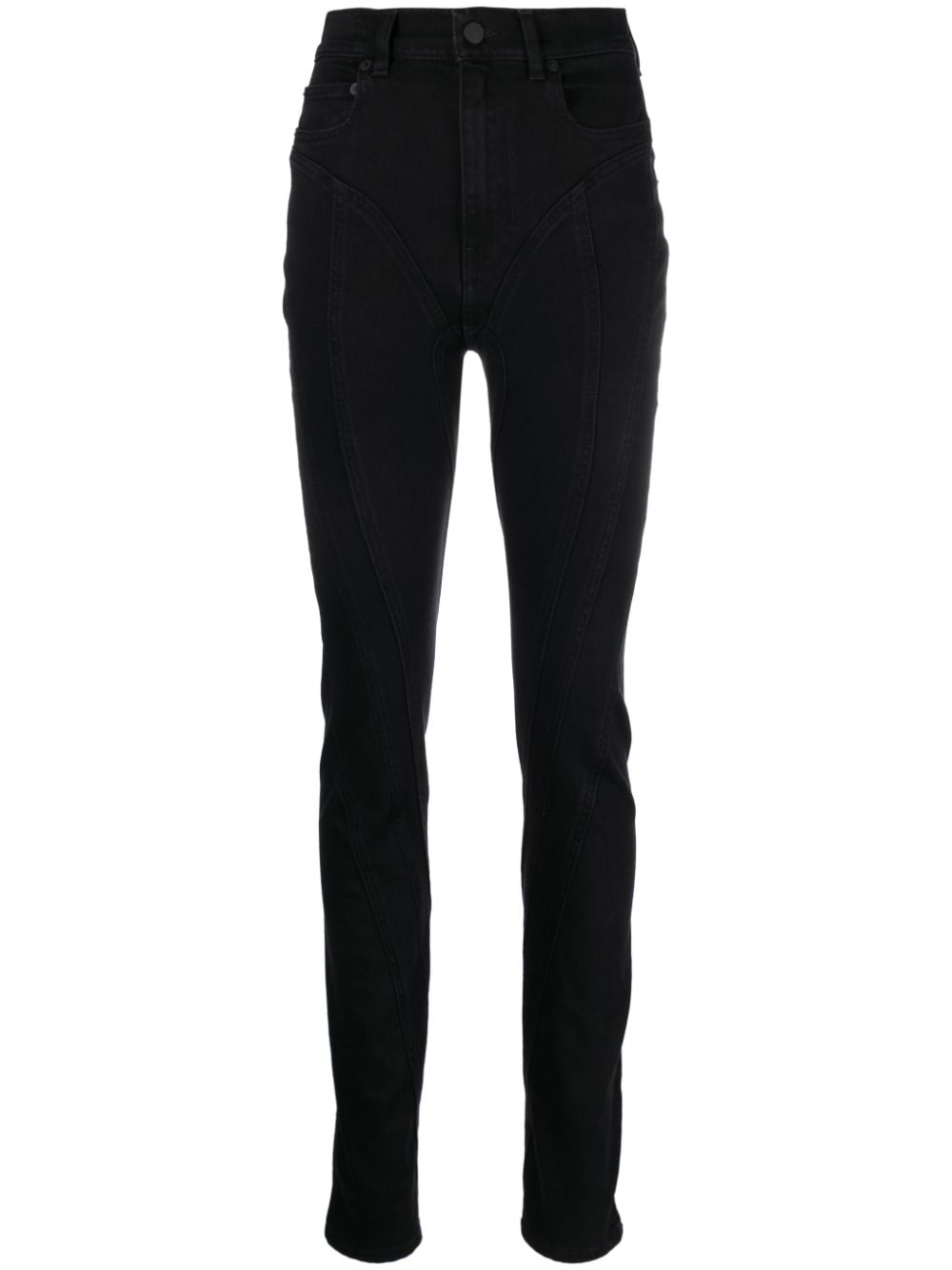 Mugler Spiral Skinny-Jeans - Schwarz von Mugler