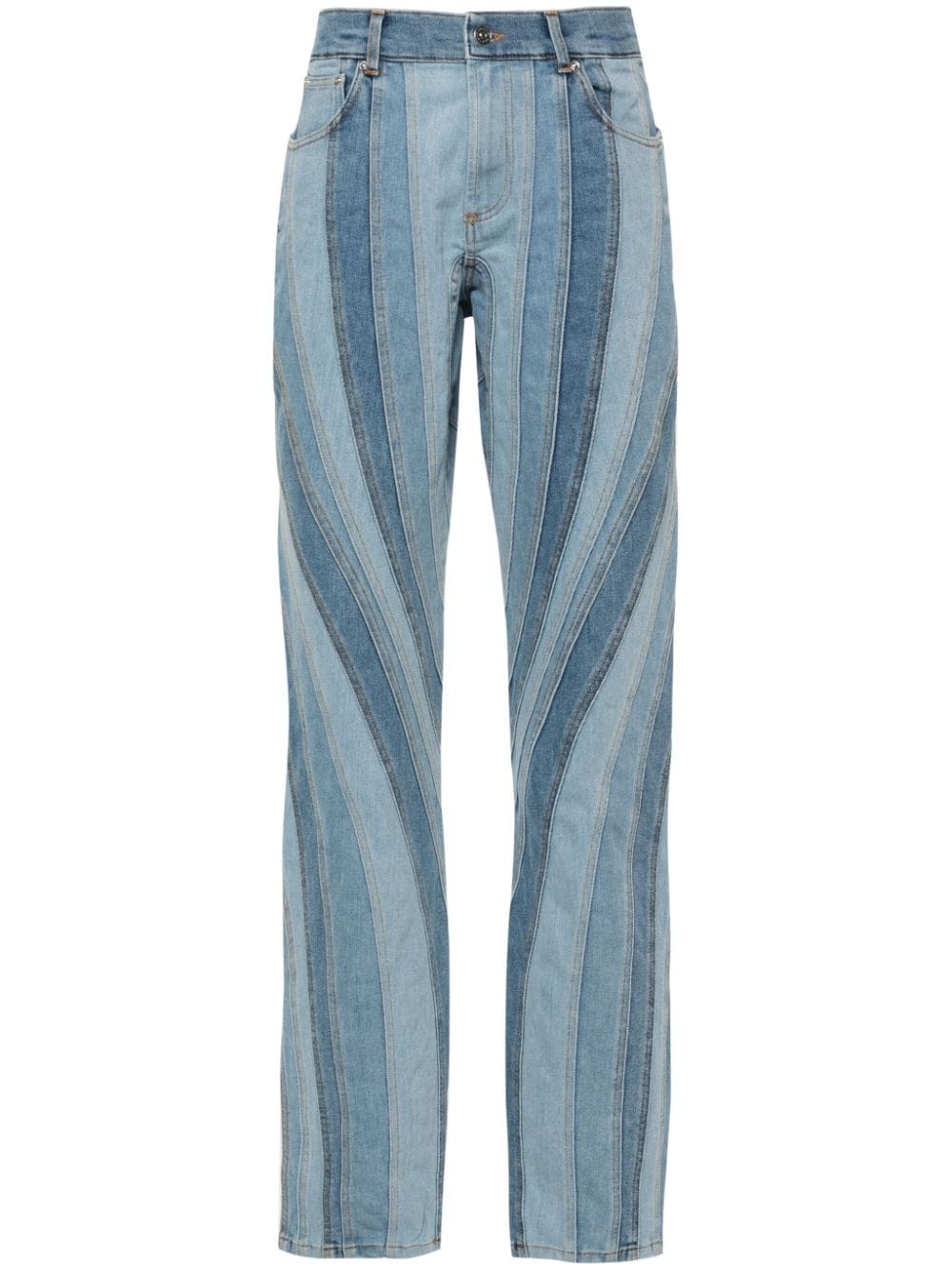 Mugler Spiral Straight-Leg-Jeans - Blau von Mugler