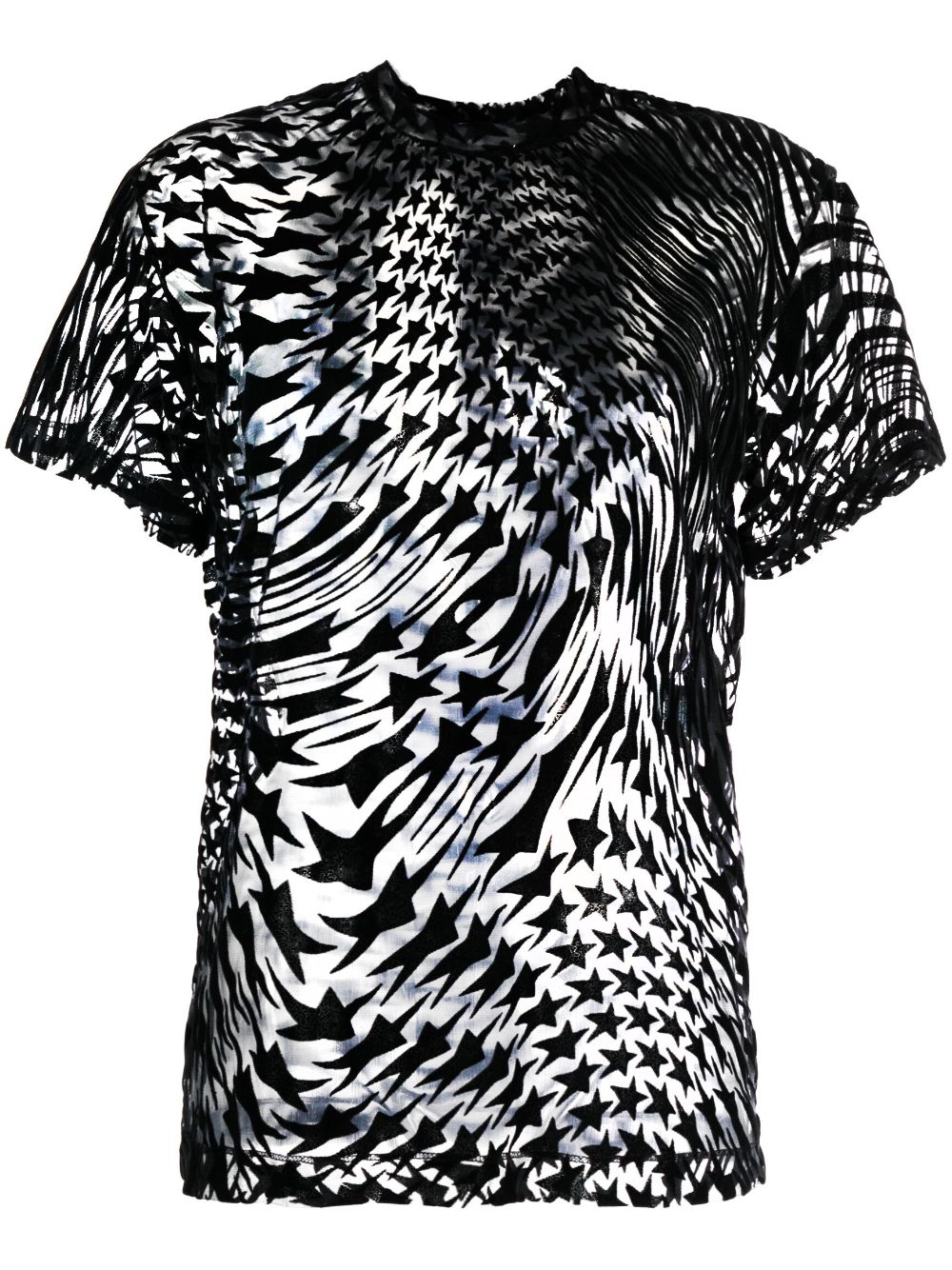 Mugler T-Shirt mit Stern-Print - Schwarz von Mugler