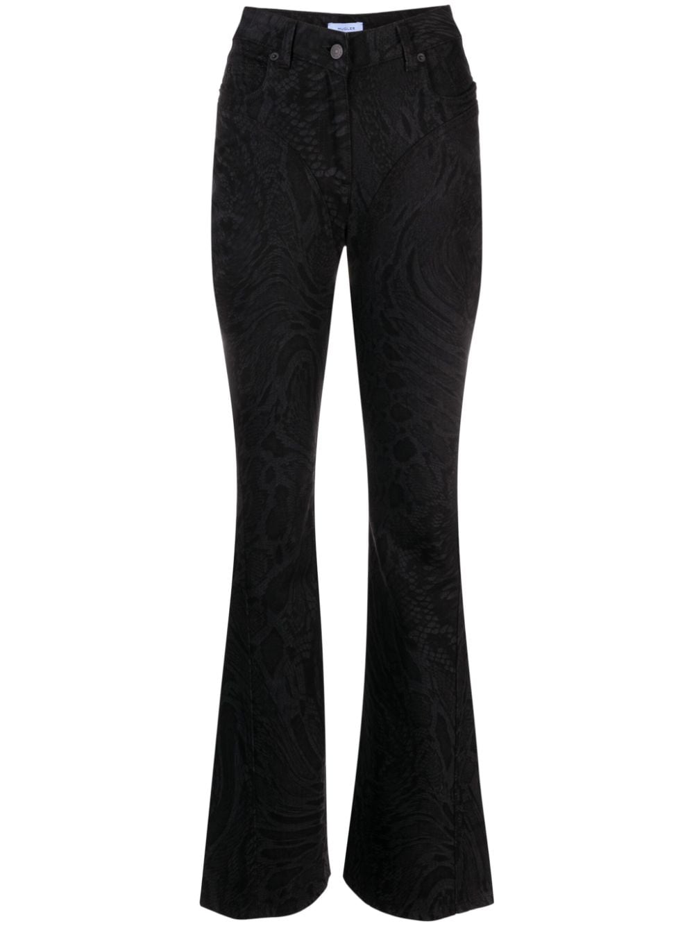 Mugler Jeans mit abstraktem Print - Schwarz von Mugler