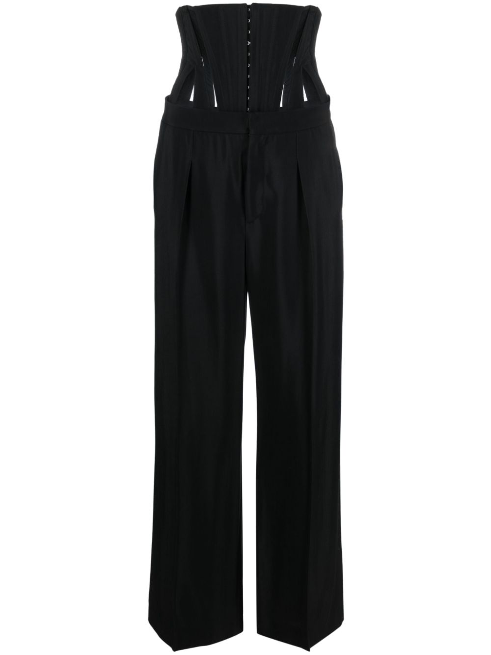 Mugler Cargohose mit weitem Bein - Schwarz von Mugler