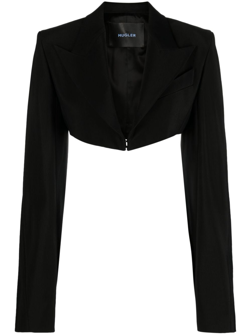 Mugler Klassische Cropped-Jacke - Schwarz von Mugler