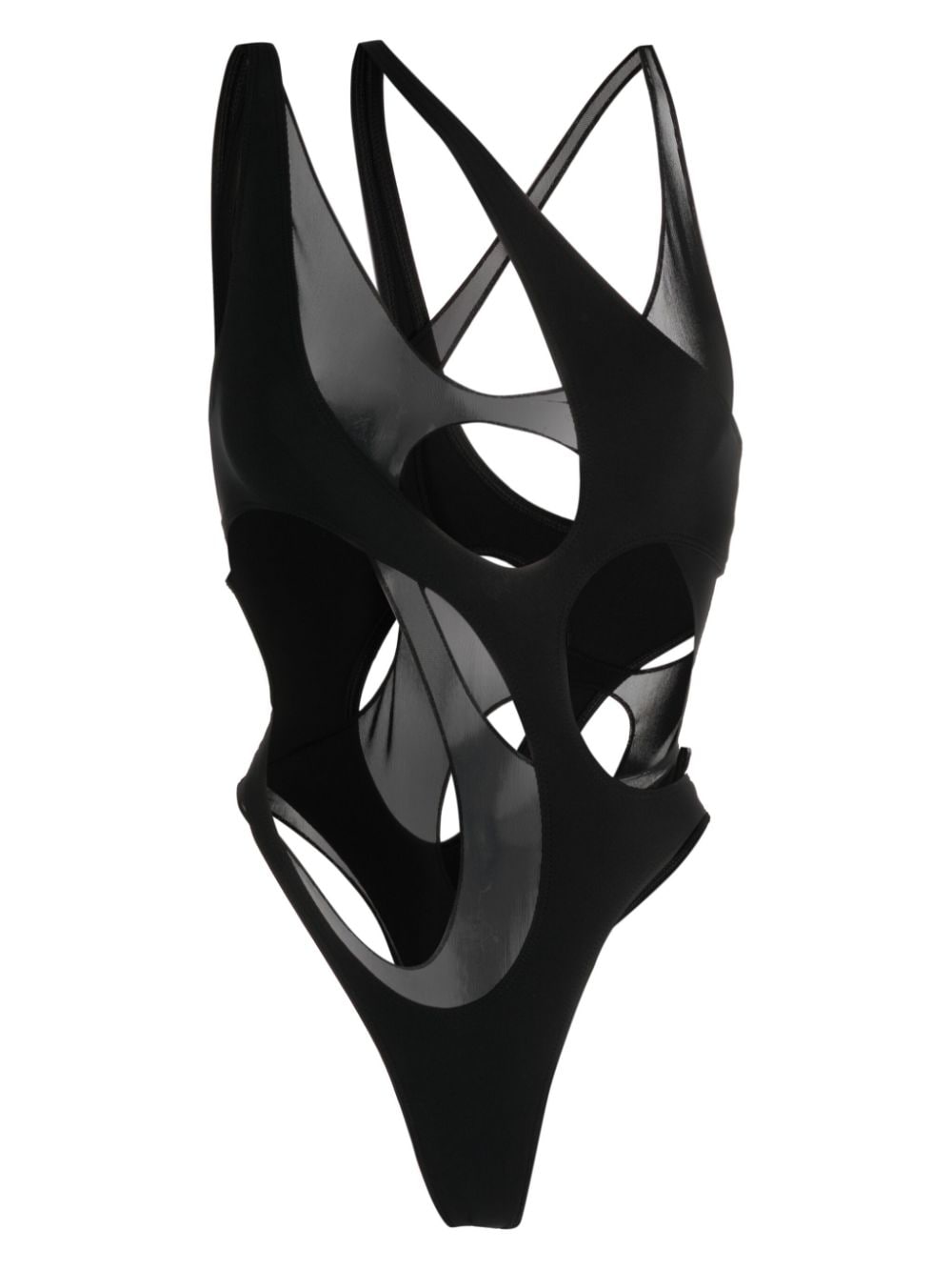 Mugler Badeanzug mit Cut-Outs - Schwarz von Mugler