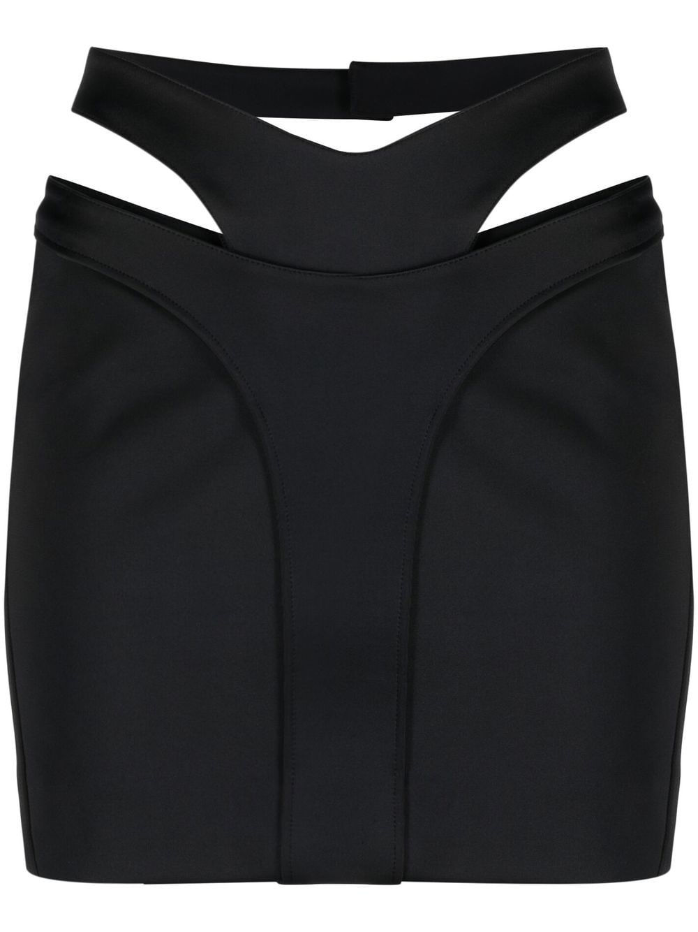 Mugler Minirock mit Cut-Outs - Schwarz von Mugler