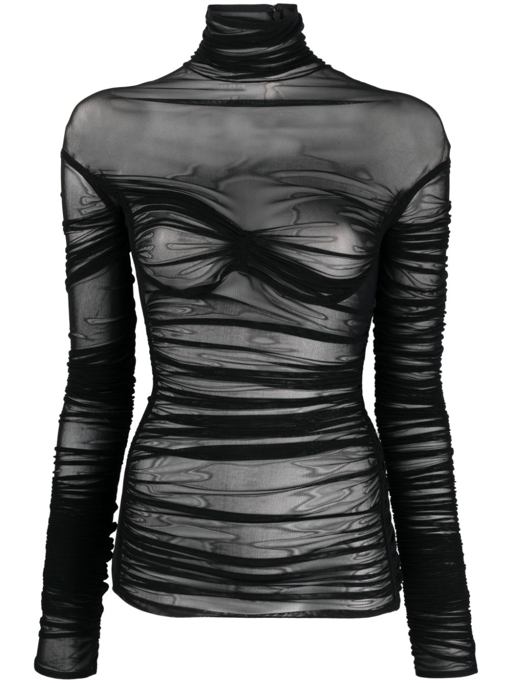 Mugler Drapiertes Top - Schwarz von Mugler