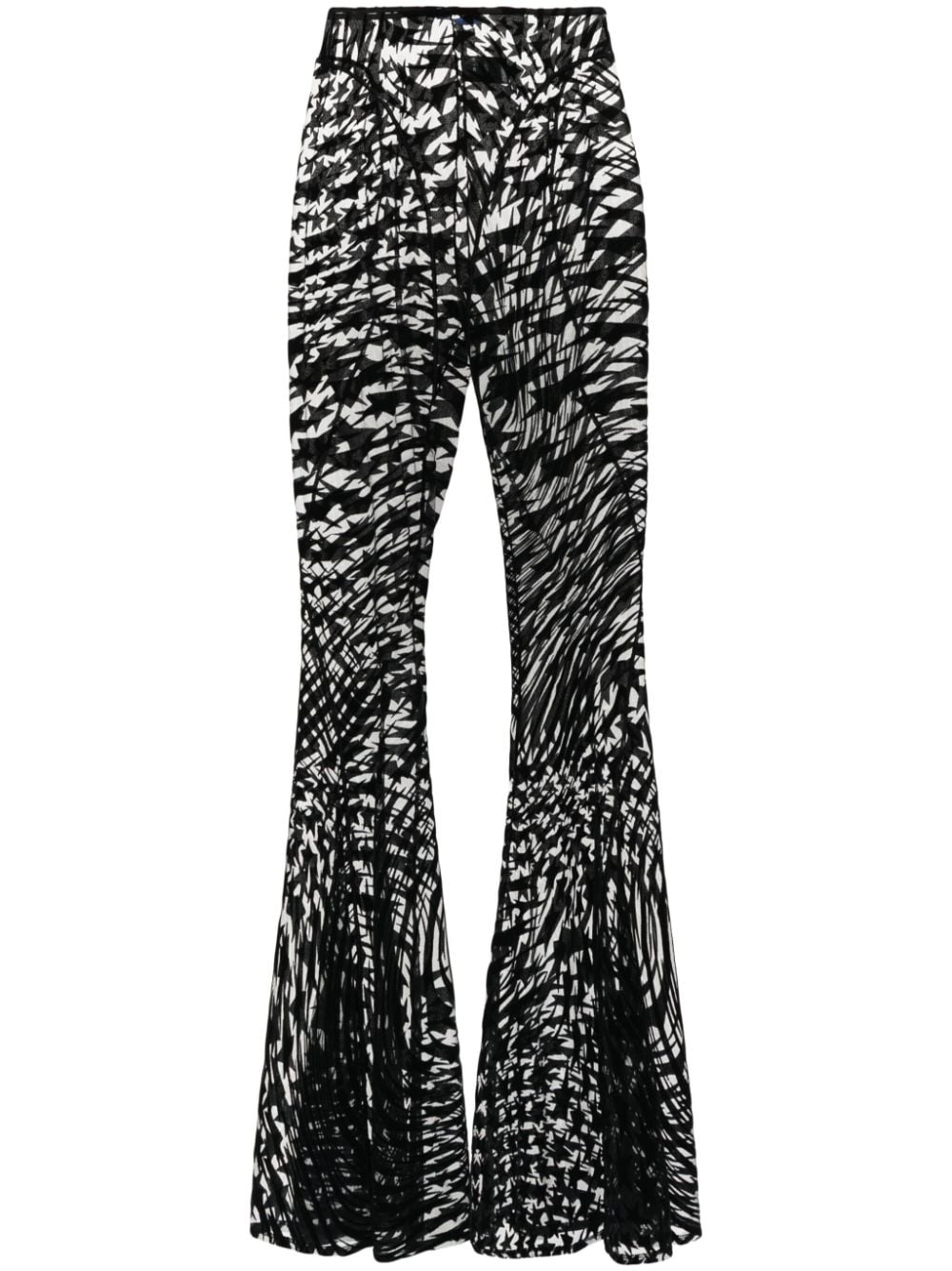 Mugler Hose mit geflocktem Stern-Print - Schwarz von Mugler