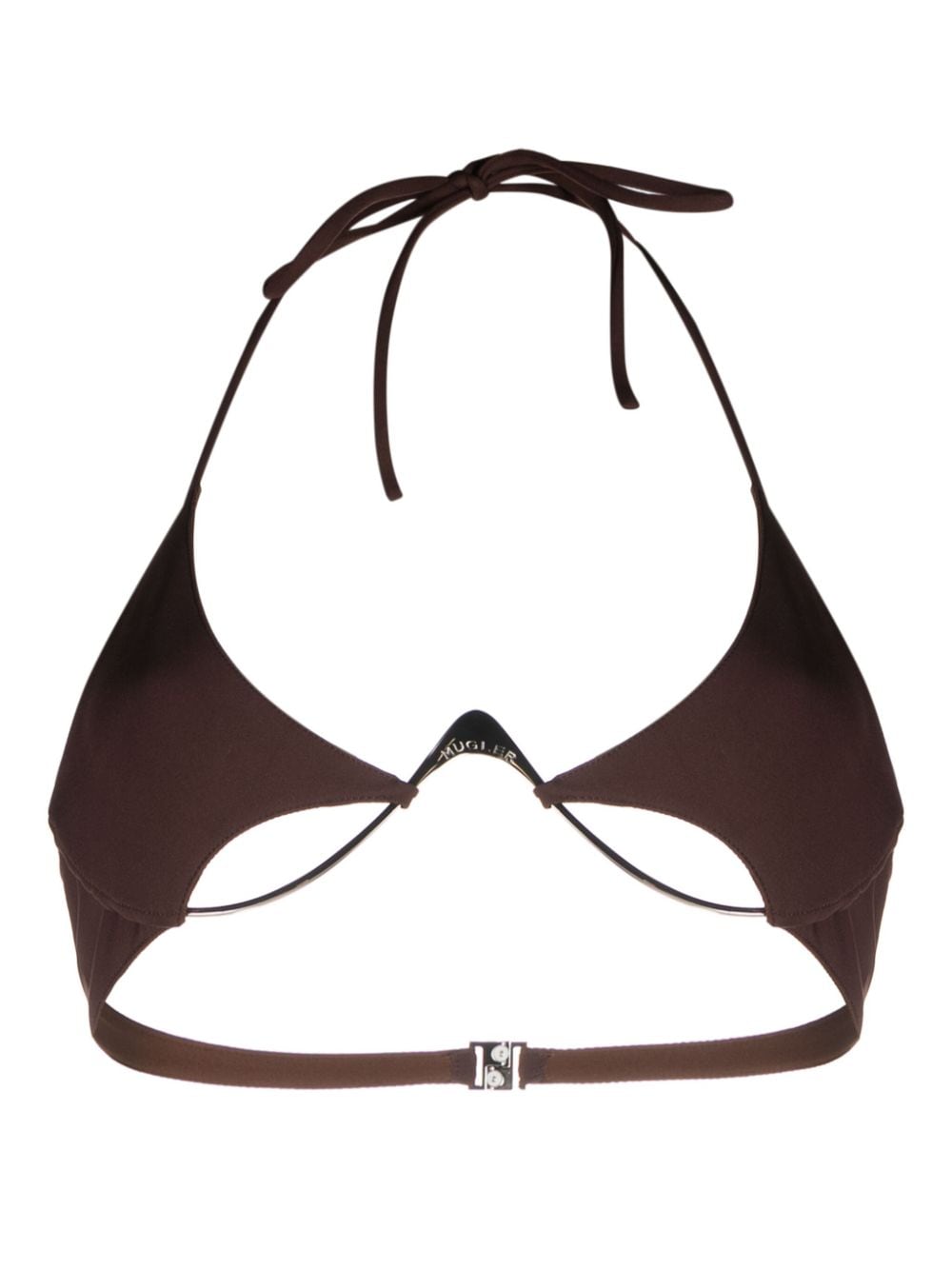 Mugler Neckholder-Bikini - Braun von Mugler