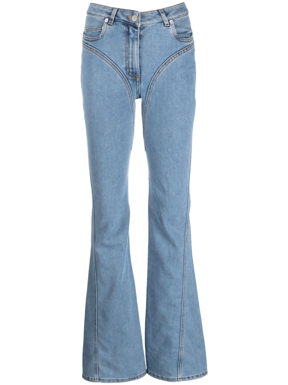 Mugler Ausgestellte Jeans mit Nahtdetail - Blau von Mugler