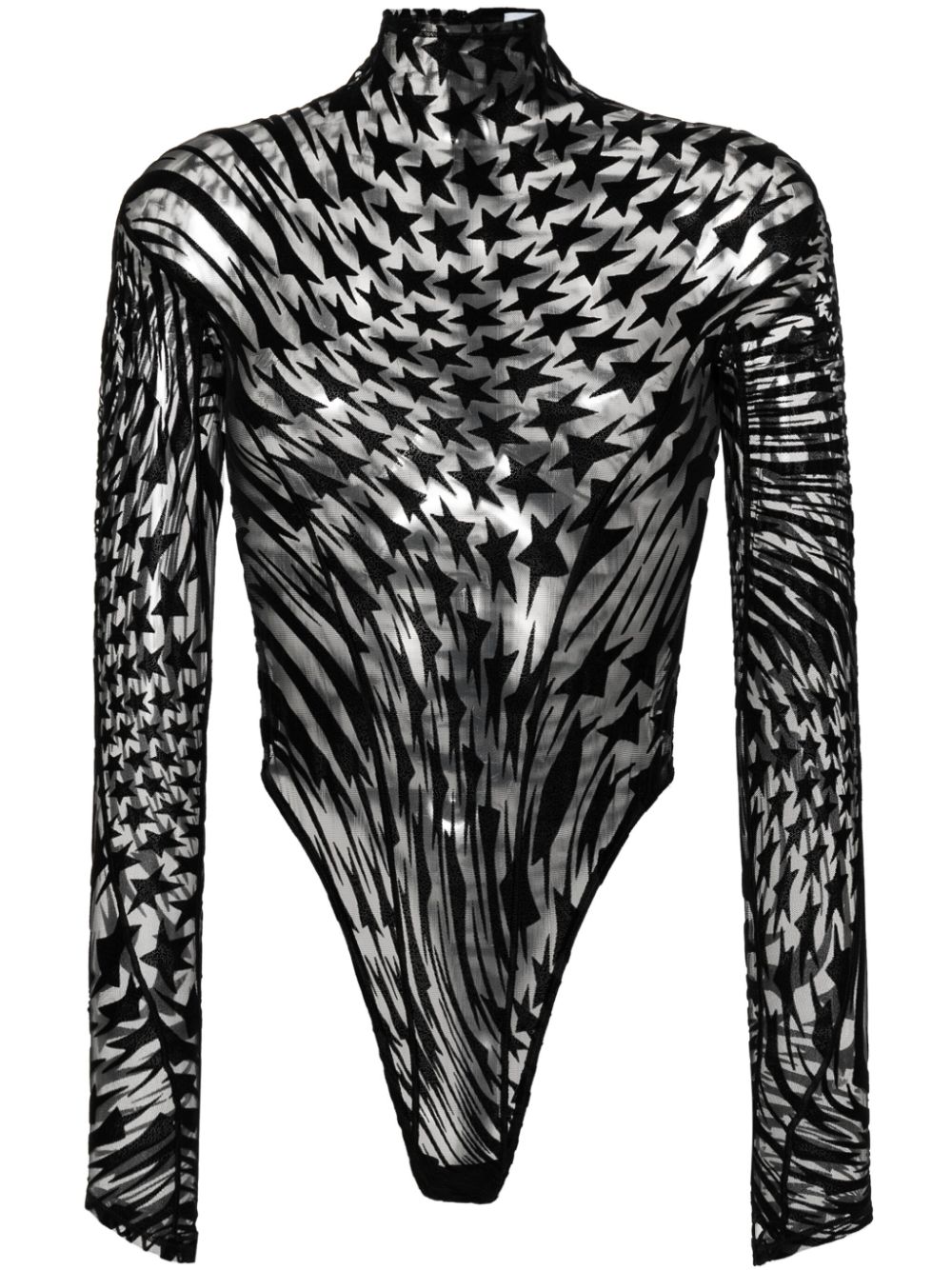 Mugler Body mit Print - Schwarz von Mugler