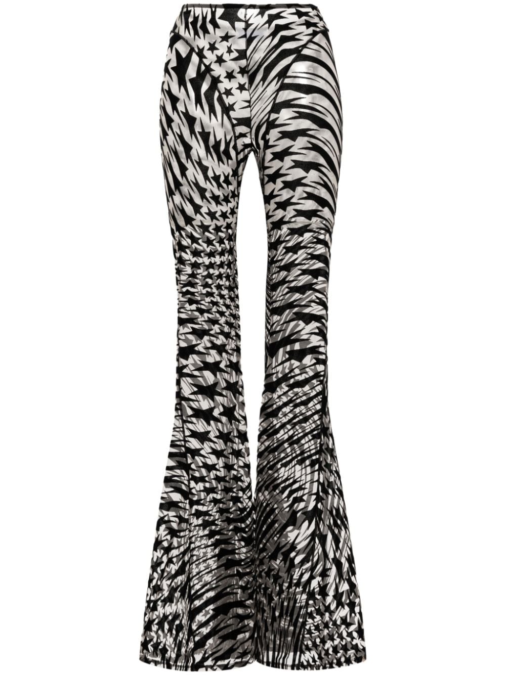 Mugler Hose mit Sterne-Print - Schwarz von Mugler