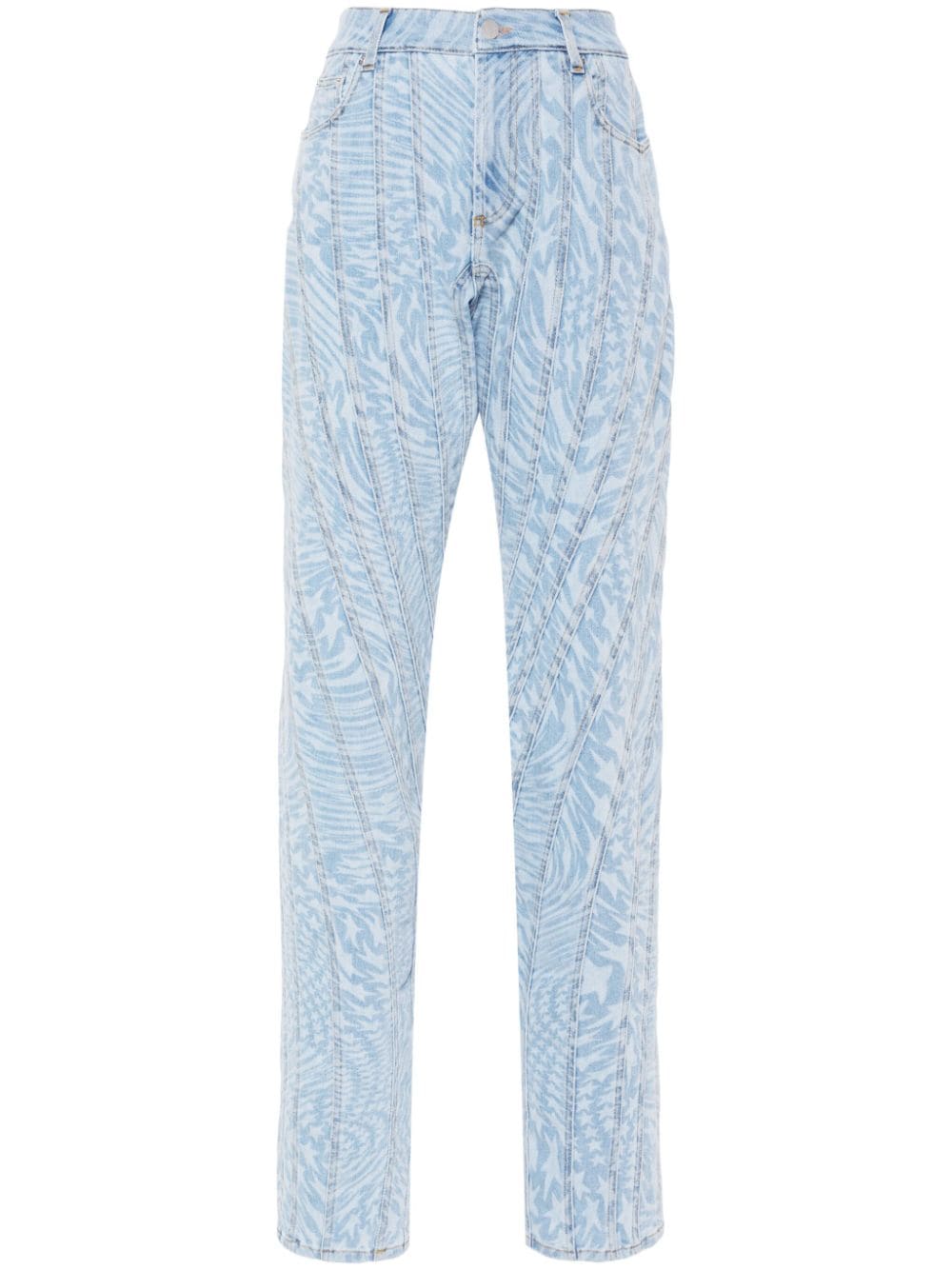 Mugler Tapered-Jeans mit Sterne-Print - Blau von Mugler