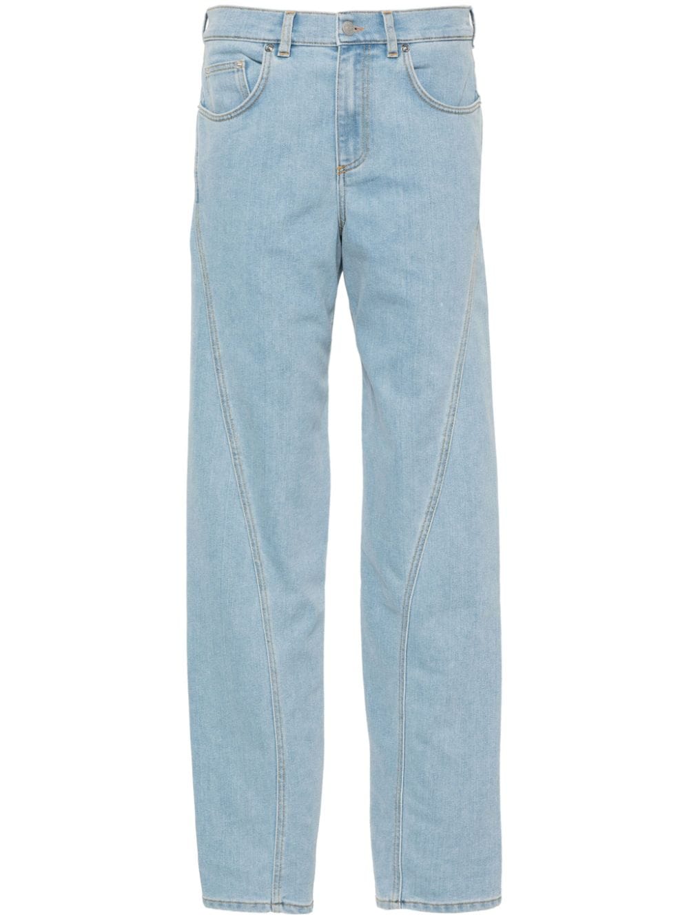 Mugler Tief sitzende Jeans mit verdrehten Nähten - Blau von Mugler