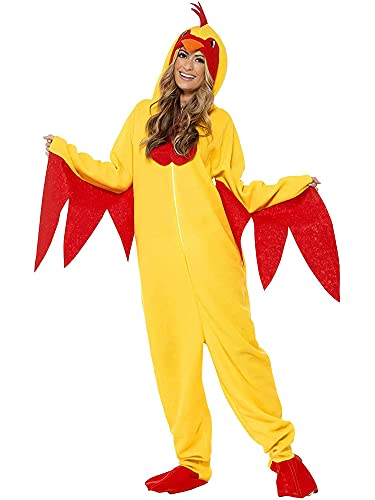 Herren Frosch Kostüm Anzug Unisex Erwachsener Neuheit One Stück Chicken Jungensouit Halloween Lustige Outfits Animal Halloween Cosplay Kostüm (Yellow, XL) von Mugoebu