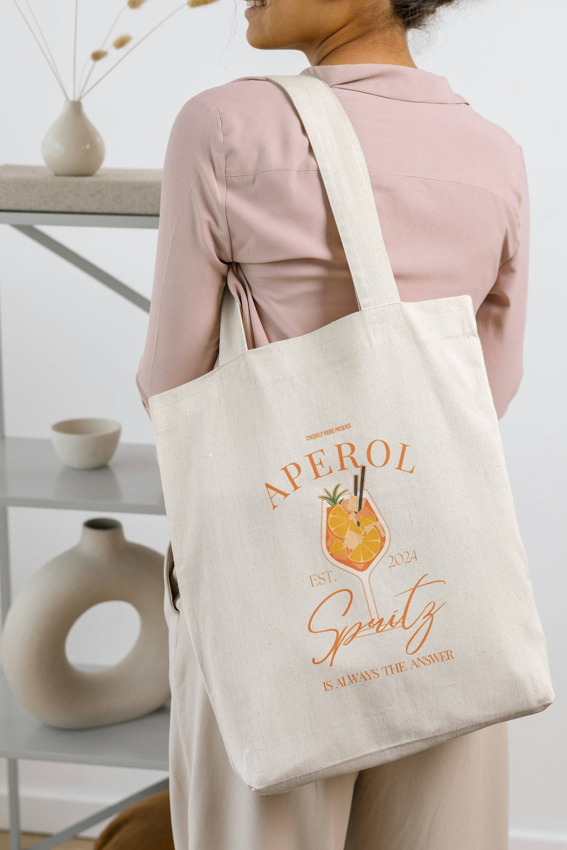 Aperol Spritz Is Always The Answer Retro Aesthetic Tote Bag Cocktail Shopper Y2K Holy Aperoli Vintage Alcohol Gift Aperitifo von PricelessMomentsDE