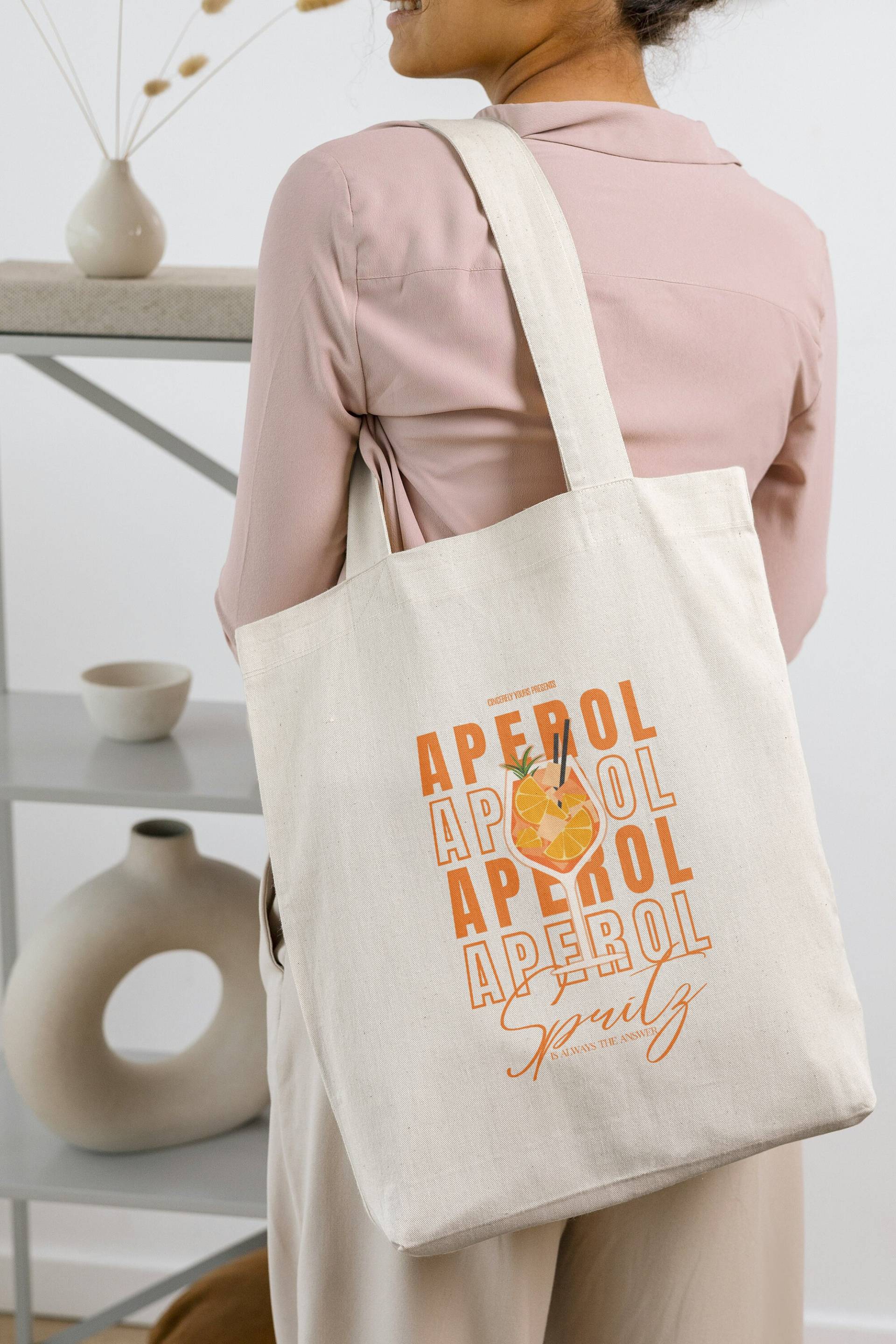 Aperol Spritz Is Always The Answer Retro Aesthetic Tote Bag Cocktail Shopper Y2K Holy Aperoli Vintage Alcohol Gift Aperitifo von PricelessMomentsDE