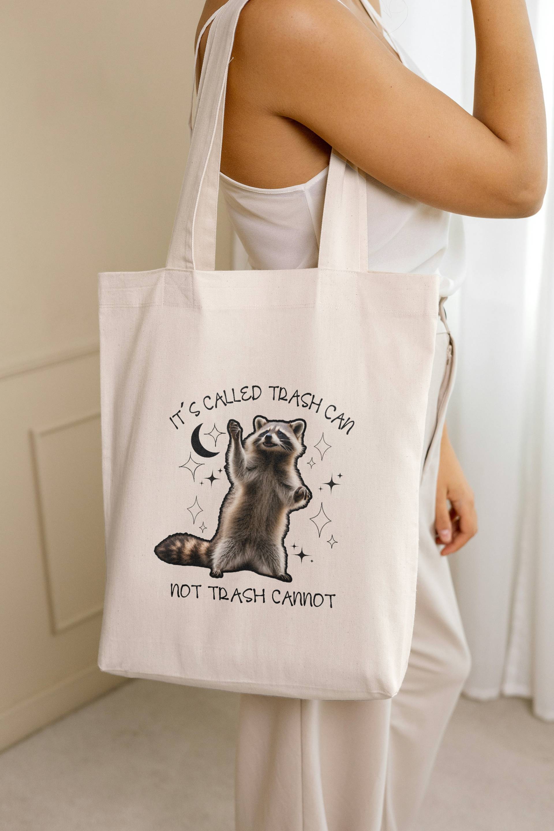 Its Called Trash Can Not Cannot Funny Raccoon Quote Sarcasm Tote Bag Gift Birthday Co-Worker Student Exam Anxiety Mental Health Y2K von PricelessMomentsDE
