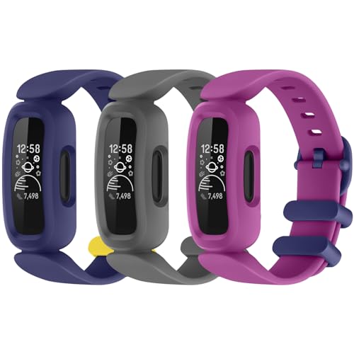 Mugust 3 PACK Ace 3 Bandjes Compatibel met Ace 3 Bandje voor Kids Meisjes Jongens Kleurrijke Huidvriendelijk Ace 3/ Luxe/Inspire 2 Strap von Mugust