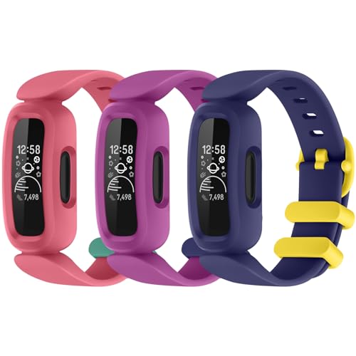 Mugust 3 PACK Ace 3 Bandjes Compatibel met Ace 3 Bandje voor Kids Meisjes Jongens Kleurrijke Huidvriendelijk Ace 3/ Luxe/Inspire 2 Strap von Mugust