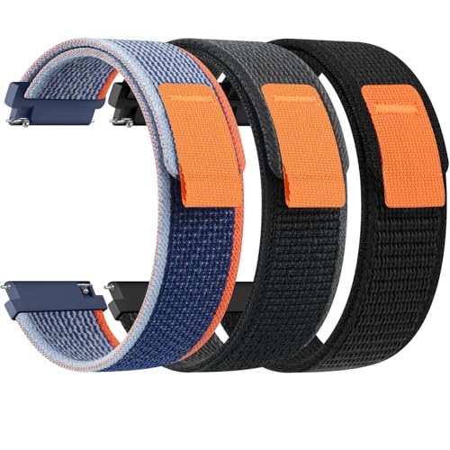 Mugust 3 Stück Nylon Uhrenarmband 20mm Armband mit Schnellverschluss, Klettverschluss und Schnellverstellung Uhrenarmbänder, Universelles 20mm Ersatzarmband für Smartwatch Uhr Armbänder Mugust 3 Stück Nylon Uhrenarmband 20mm Armband mit Schnellverschluss, Klettverschluss und Schnellverstellung Uhrenarmbänder, Universelles 20mm Ersatzarmband für Smartwatch Uhr Armbänder von Mugust
