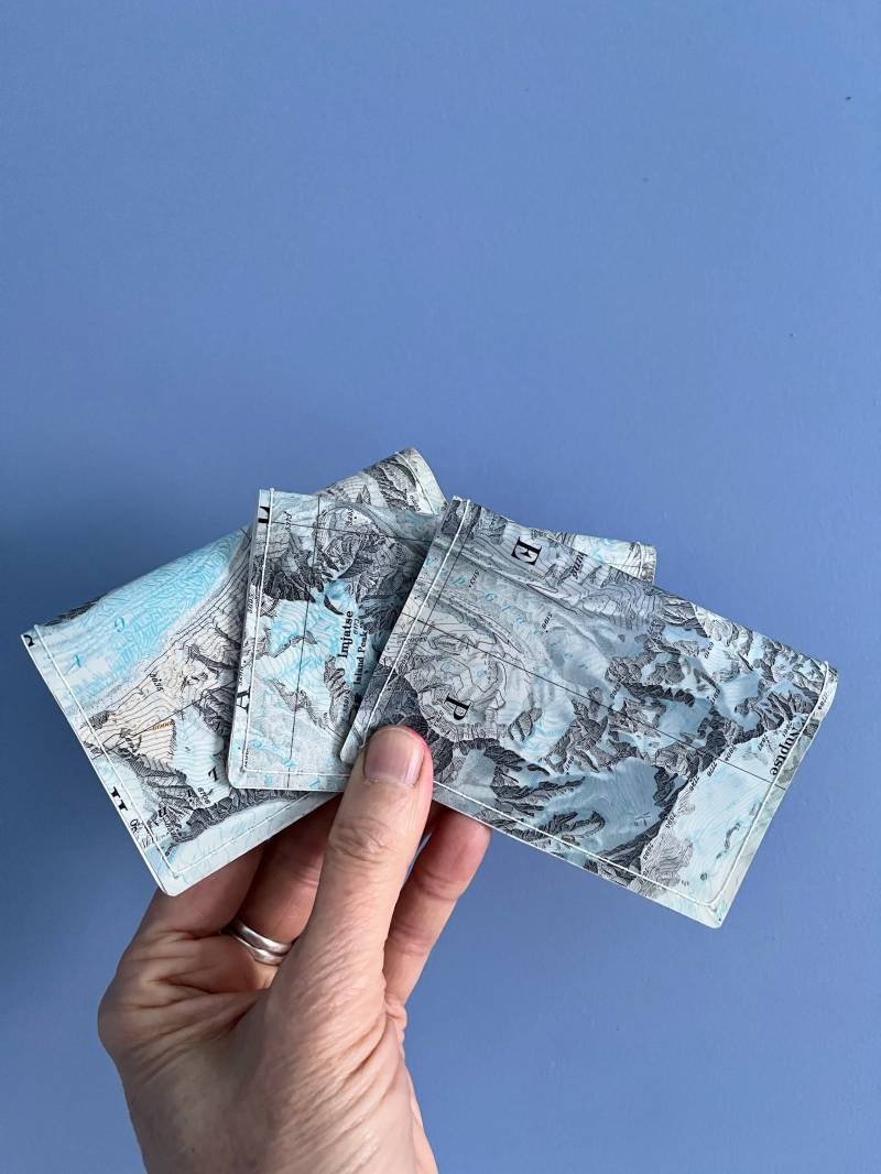 Mount Everest Map Wallet Wiederverwendeter Kartenhalter von Mugwump