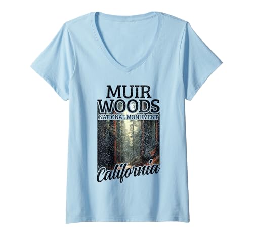 Damen Muir Woods Souvenirs Nationalpark Wandern Naturliebhaber T-Shirt mit V-Ausschnitt von Muir Woods - Apparel & Gifts