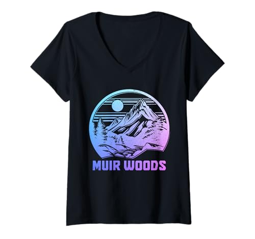 Damen Muir Woods Souvenirs Nationalpark Wandern Naturliebhaber T-Shirt mit V-Ausschnitt von Muir Woods - Apparel & Gifts