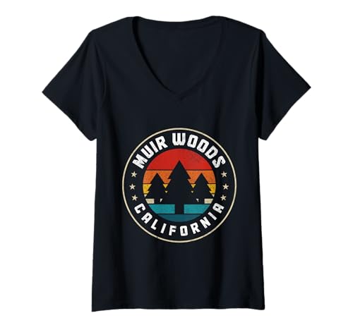 Damen Muir Woods Souvenirs Nationalpark Wandern Naturliebhaber T-Shirt mit V-Ausschnitt von Muir Woods - Apparel & Gifts