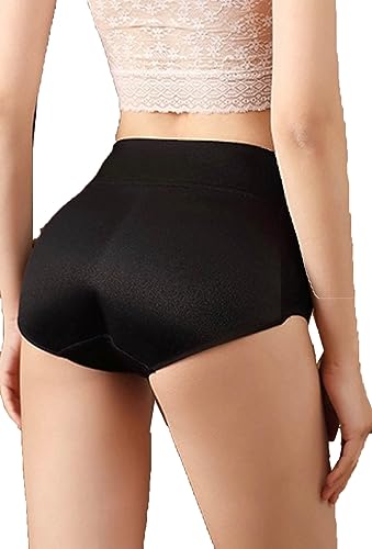 MuistA Damen Po Push Up Höschen Unterhose Bauchweg Slip Panties Bodyshaper Shapewear mittel Taile (as3, Alpha, l, Regular, Regular, Schwarz) von MuistA