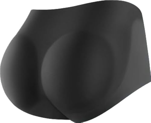 MuistA Damen Po Push Up Unterhosen mit abnehmbare Polster Butt Lifter Höschen Shapewear Unterwäsche Miederhose Miederpants (Schwarz, S-M) von MuistA