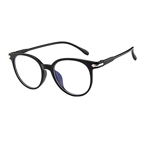 Blaulichtfilter Brille,Blaulicht Brillen,Klassische Runde Gläser Bonbonfarben Unisex Brillen Vintage Sonnenbrille Anti-Augenbelastung,reduziert Blendung blaues Licht,blockiert Computer/Gaming(Schwarz) von Muium(TM)