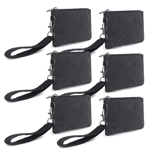 Muka 6 Pack Mini-Armi-Make-up-Beutel, süße kleine Leinwandtasche, 5-1/2 "x 3-1/2" Reißverschlussmünze von Muka